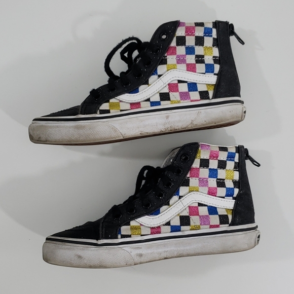 Vans Glitter Checkerboard SK8-hi zip 1.5 - Picture 4 of 8